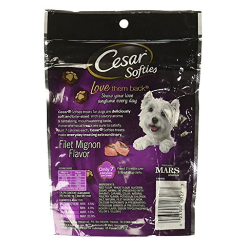 Cesar Softies Dog Treat - Filet Mignon - 6.7 oz