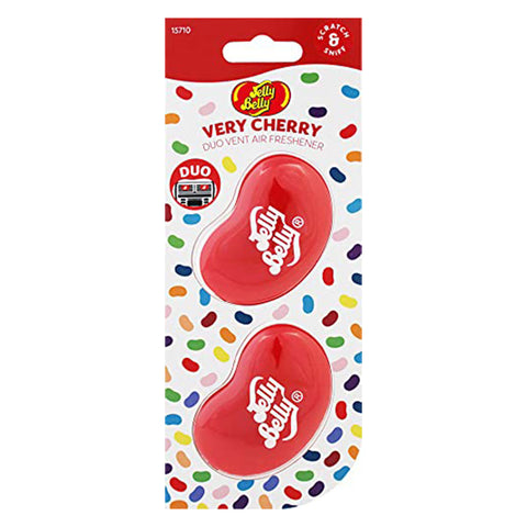 Jelly Belly 15710A 3D Gel Mini Vent Air Freshener Duo Pack-Very Cherry