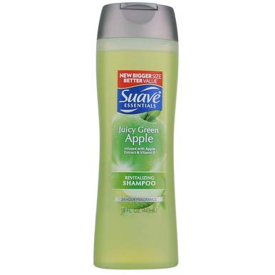 Suave Essentials Revitalizing Shampoo, Juicy Green Apple, 15 fl oz (3 pack) (Bundle)