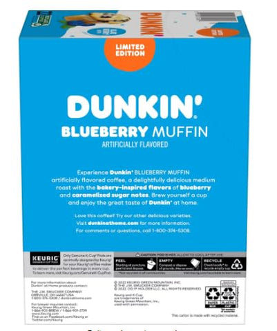 Dunkin' Blueberry Muffin K Cup Pods 22 Ct