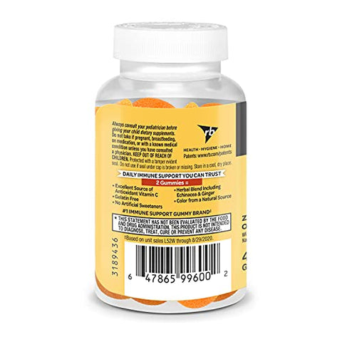 Airborne Simply C 250mg Vitamin C Gummies, Immune Support Supplement with Proprietary Herbal Blend - 44 Gummies, Zesty Orange Flavor