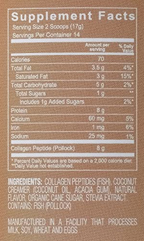 Tone It Up Collagen Creamer I Dairy Free, Gluten-Free, Kosher, Non-GMO, Marine Based Collagen Peptide Protein Powder for Women I 14 Servings, 8g of Collagen +Protein – Vanilla